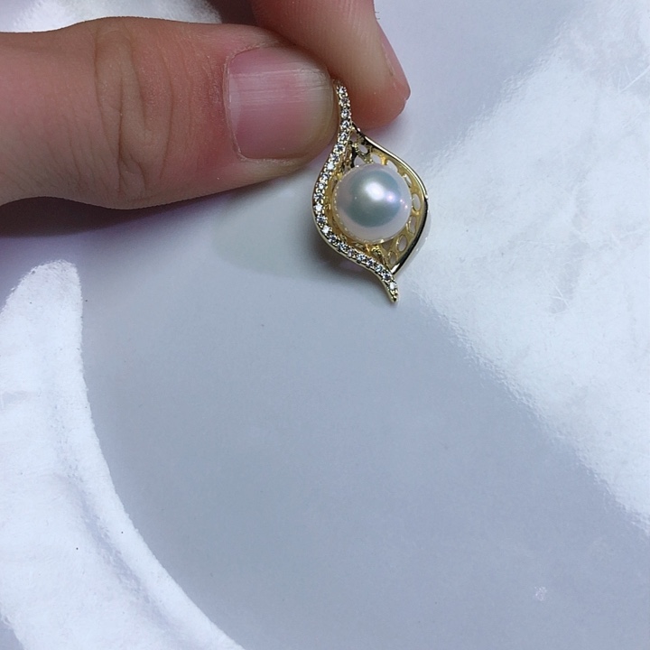 淡水珍珠耳饰银S925镶嵌