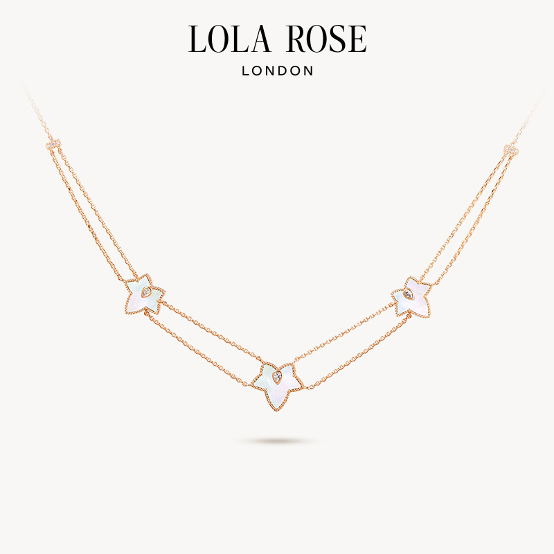 【汤唯同款】Lola Rose罗拉玫瑰三叶常青藤白母贝项链手链-SL
