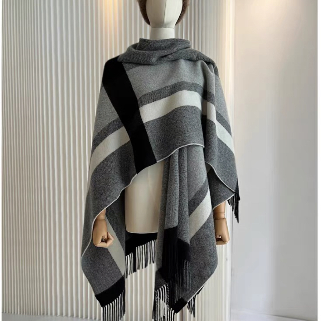 内蒙古源头工厂羊绒羊毛斗篷披肩四季通用时尚休闲百搭