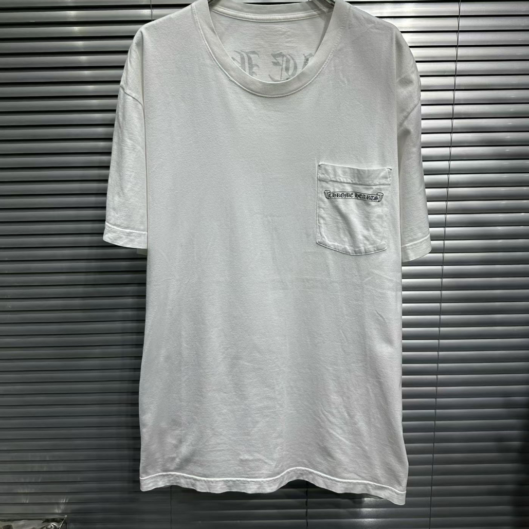 99新 Chrome Hearts/克罗心 背后梵文USA限定白色短袖/xl码