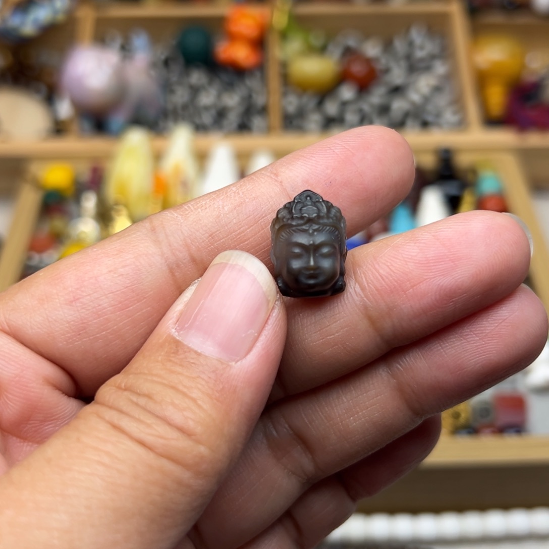 玛瑙/玉髓11*15mm精工珠改观音头未镶嵌