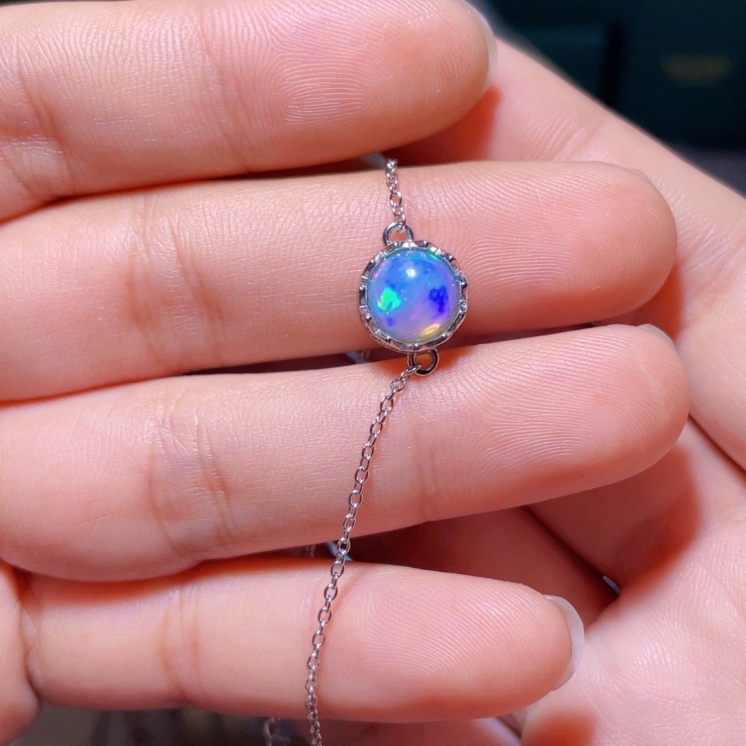 欧泊手链）银S925镶嵌?****?