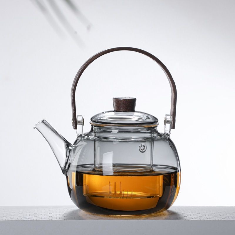 牧璃缘耐热玻璃煮茶壶泡茶壶烧水壶大容量提梁壶茶具茶炉套装