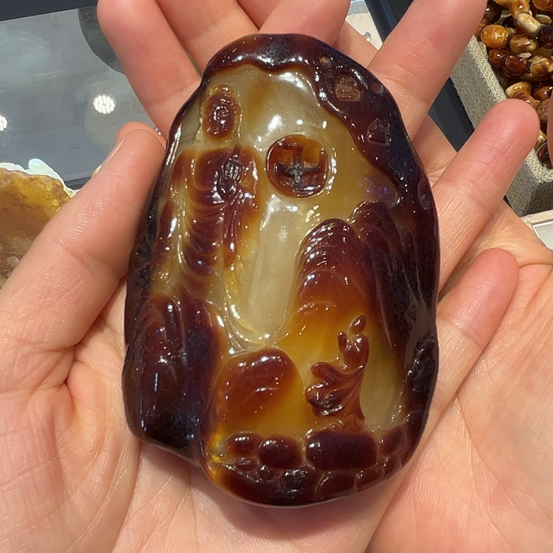 琥珀颈饰未镶嵌蜜蜡悟道