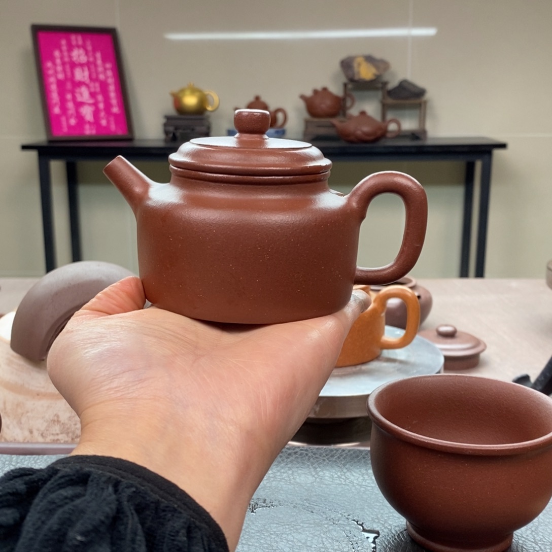 茶壶紫砂底槽清德钟220cc全手➕底槽清杯子