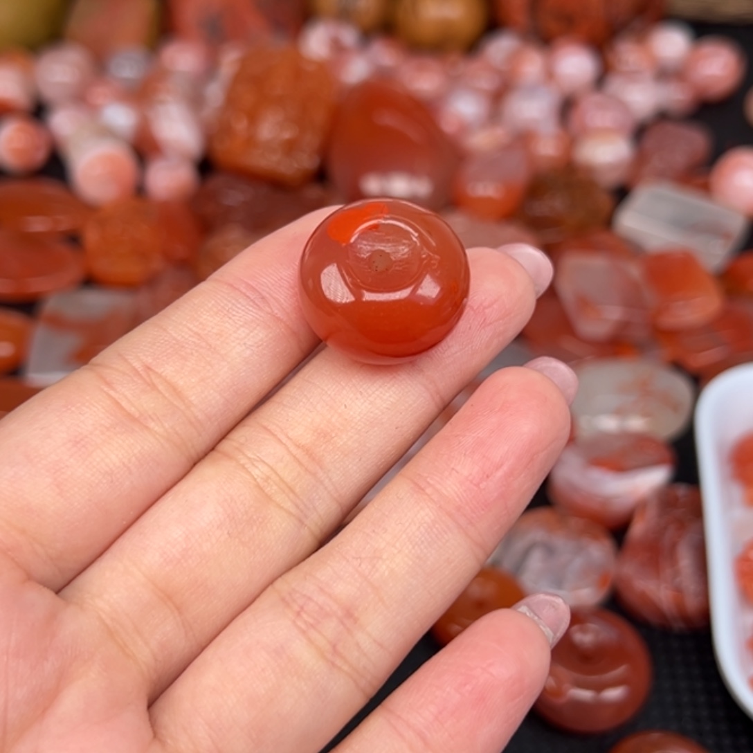 财***子南红玛瑙未镶嵌吊坠(不含链)