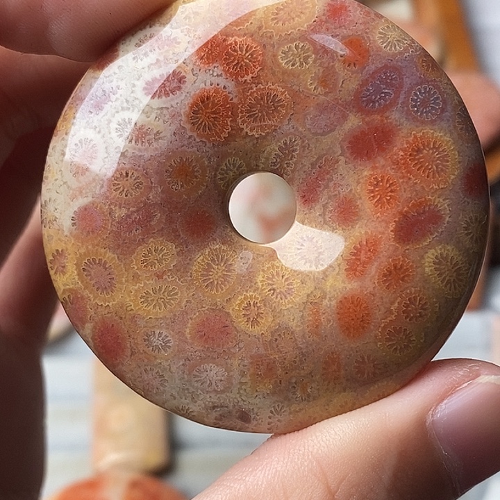 心***胖硅化玉未镶嵌颈饰