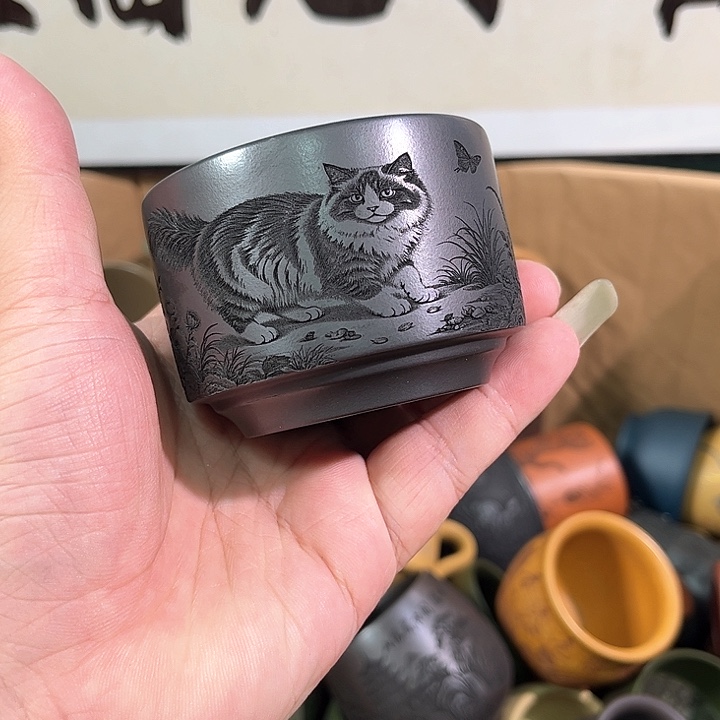 茶杯紫砂全手工紫砂主人杯