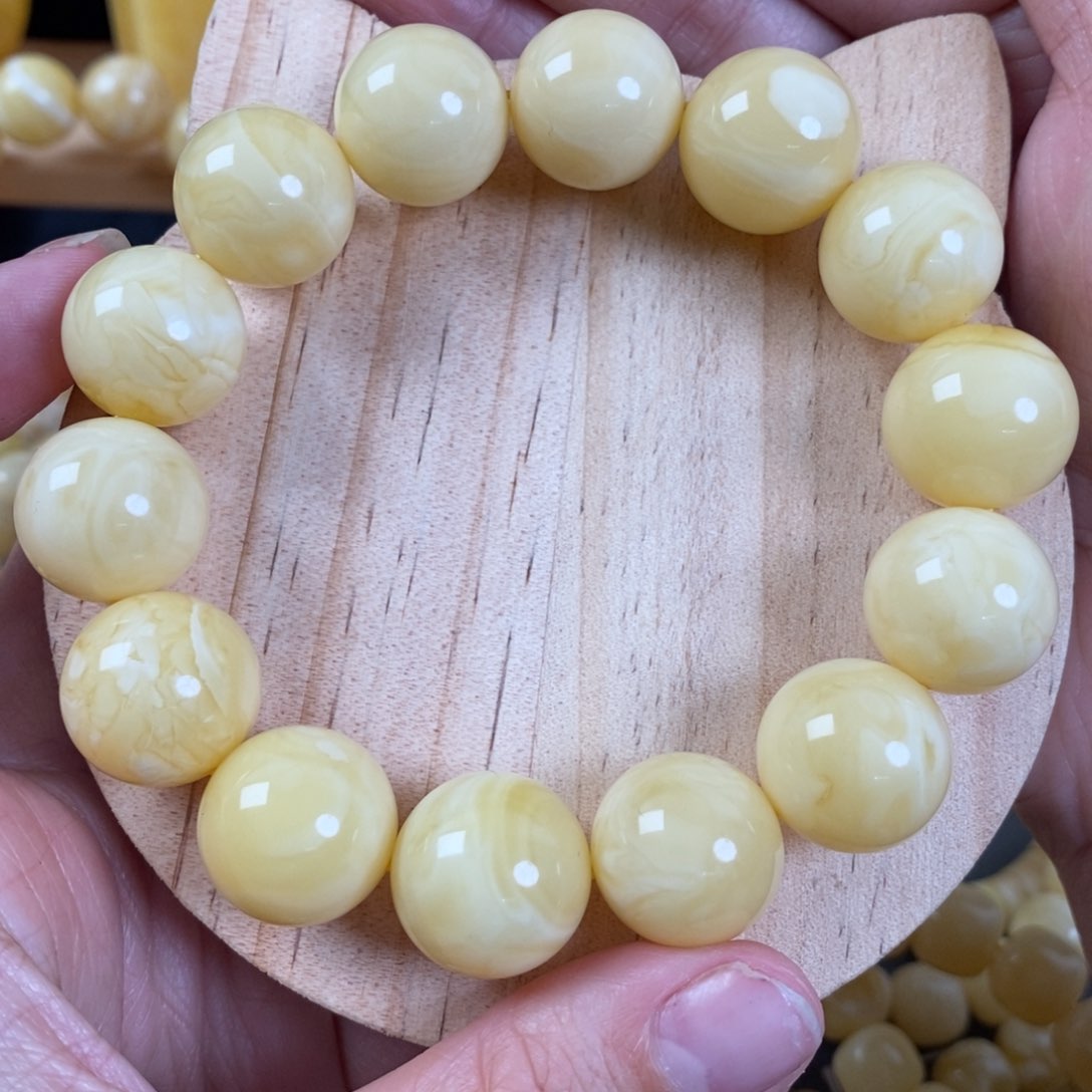 蜜蜡裸石未镶嵌17➕奶白蜡