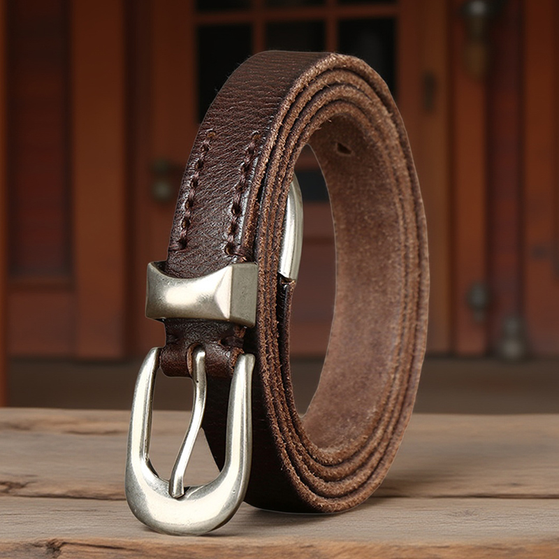 2025新款真皮皮带女韩版潮流百搭个性复古纯牛皮牛仔针扣裤腰带