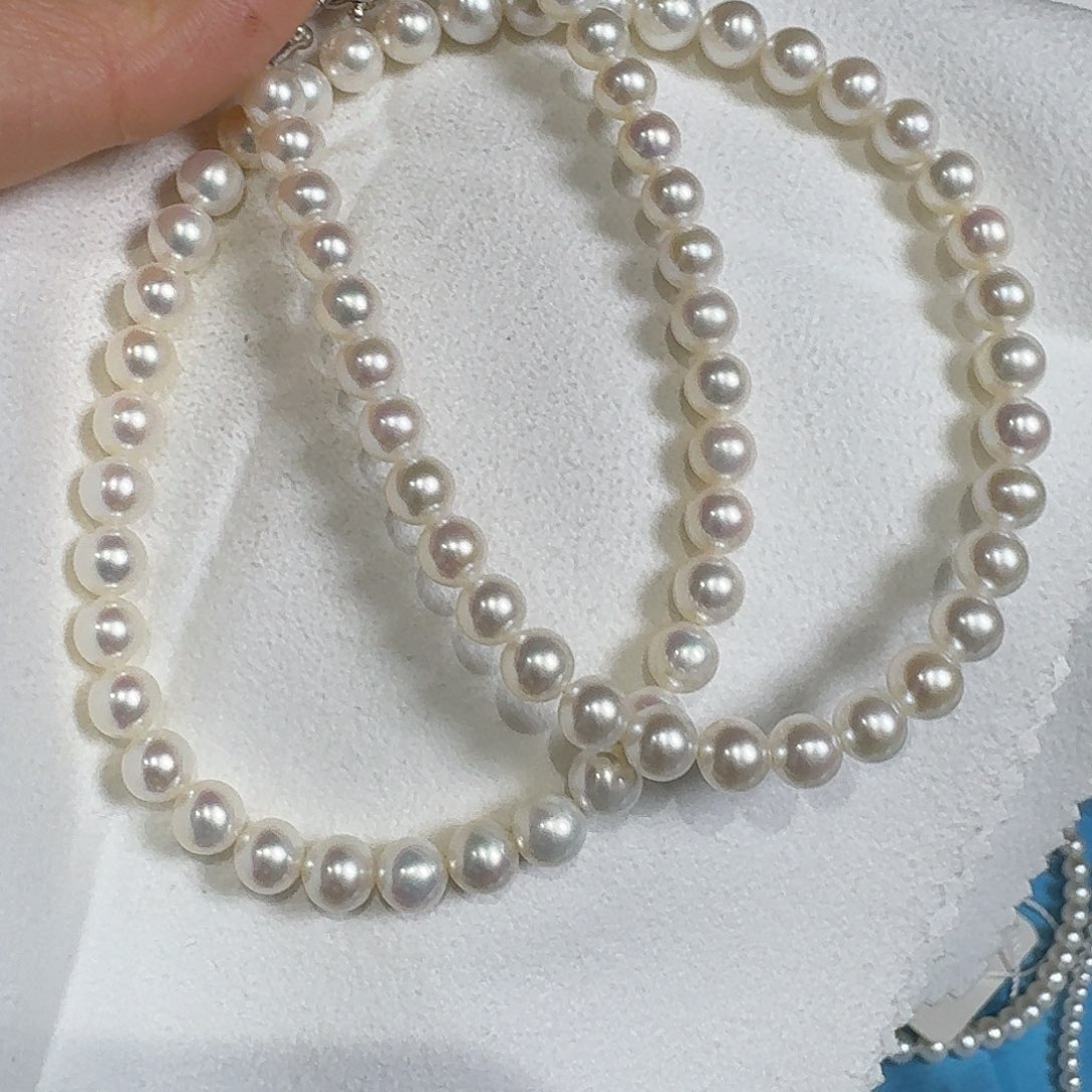 银S925镶嵌淡水珍珠颈饰