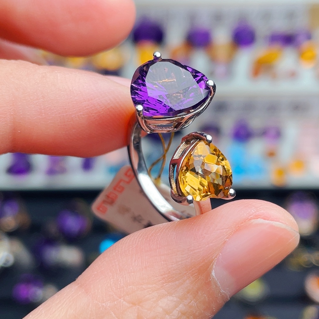 水晶银S925镶嵌珠宝半成品天然保真