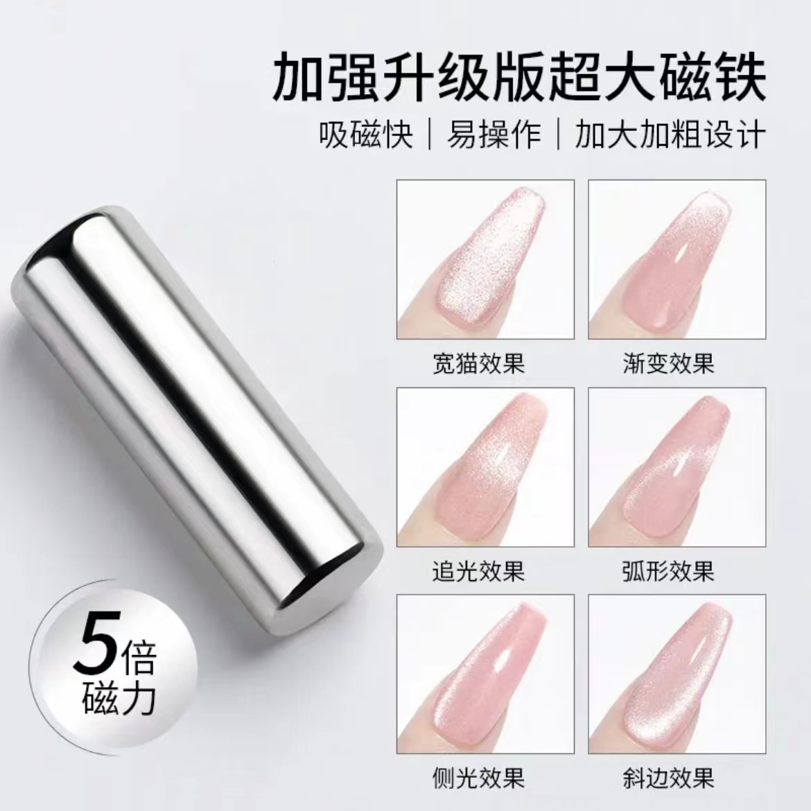 2025年爆款新品多功能猫眼磁铁强力磁五合一花样吸铁石猫眼磁力笔