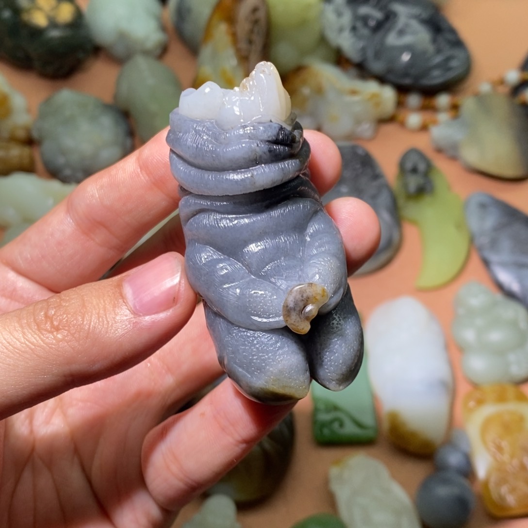 未镶嵌和田玉挂件二**士