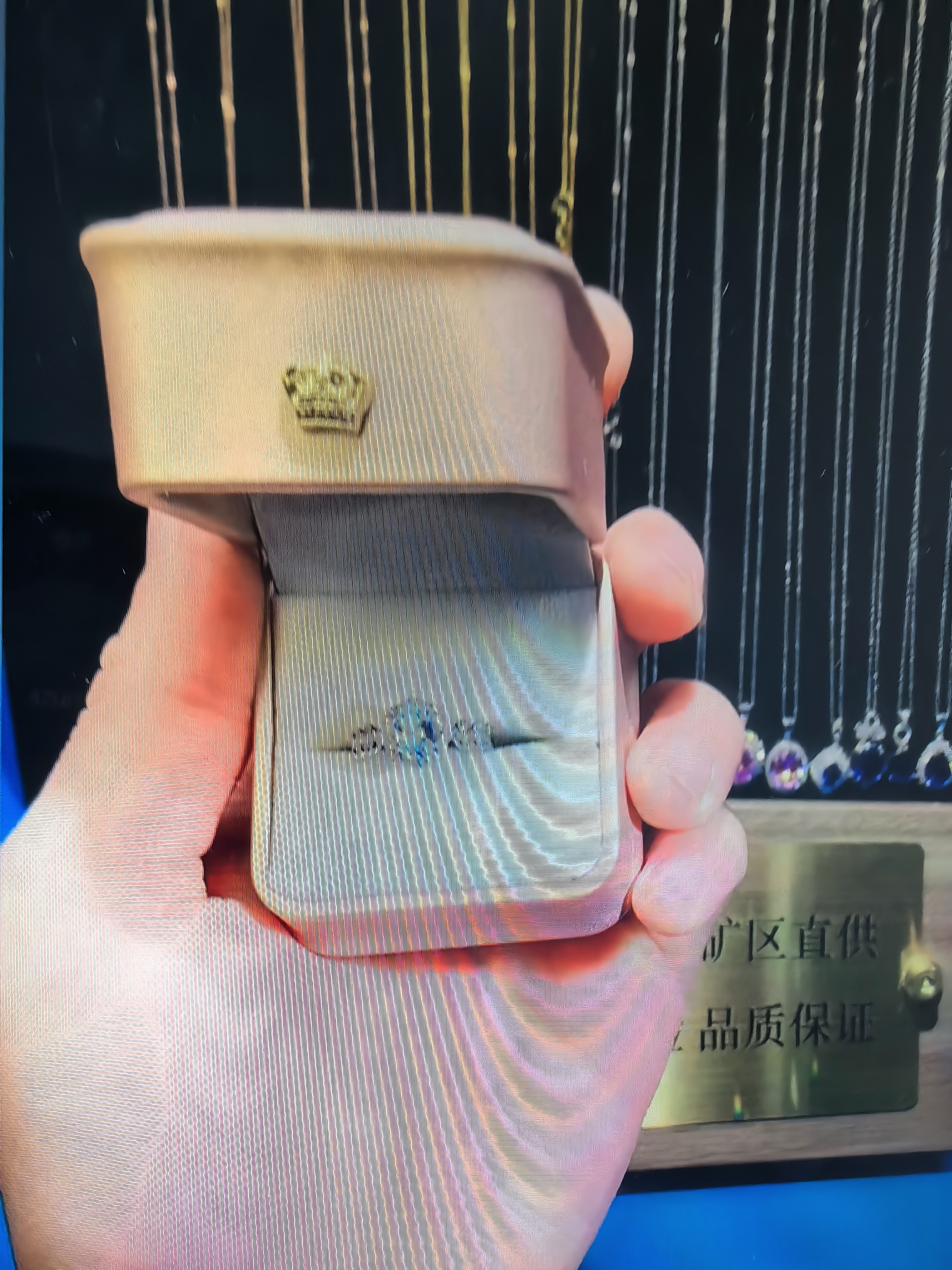 s925银镶海蓝宝石戒指