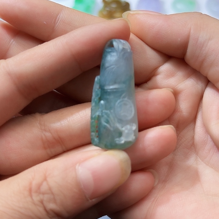 定制翡翠未镶嵌天然缅甸翡翠A货冰飘花竹节不退不换