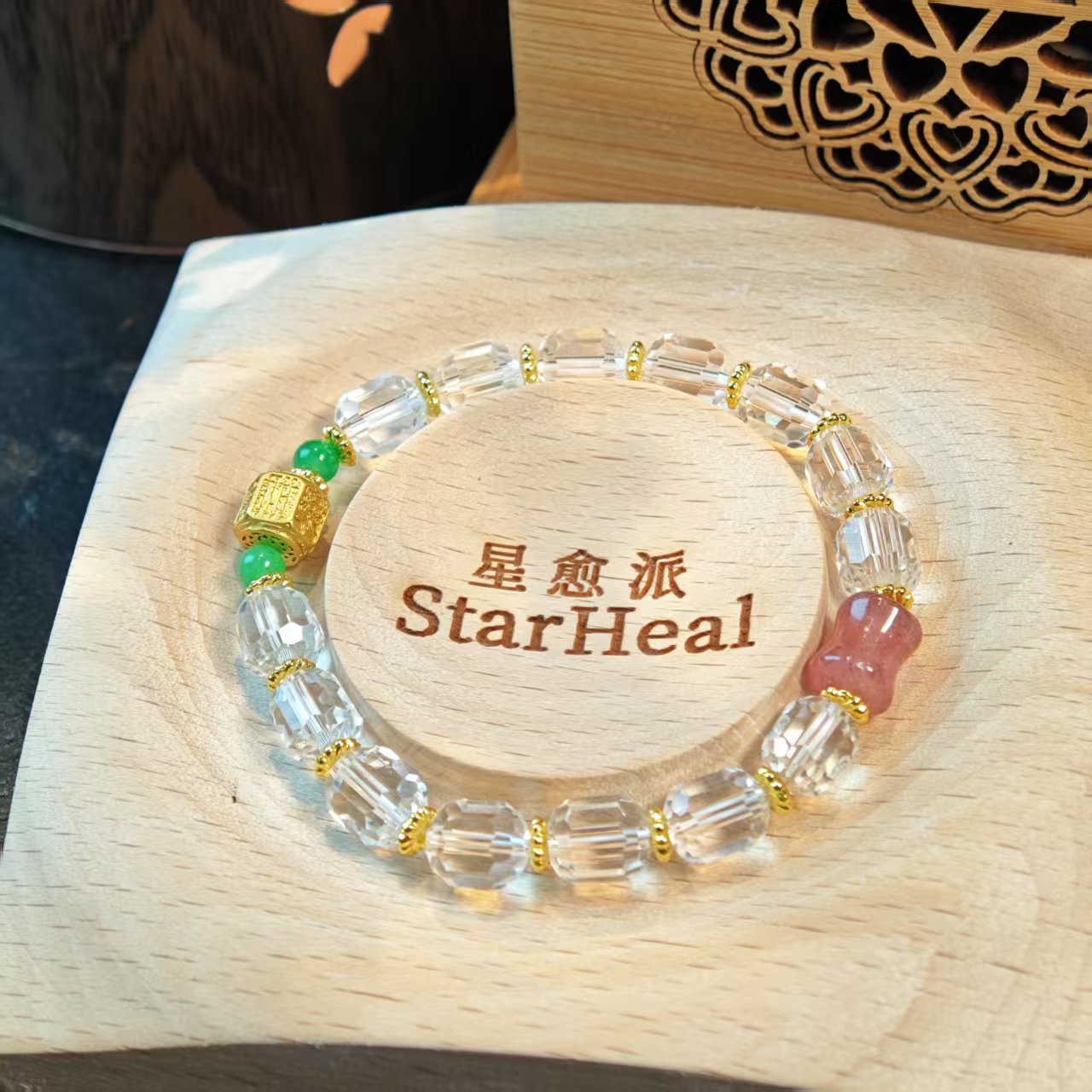 高定珠宝时尚气质款切割面水晶DIY多宝手串-s1156