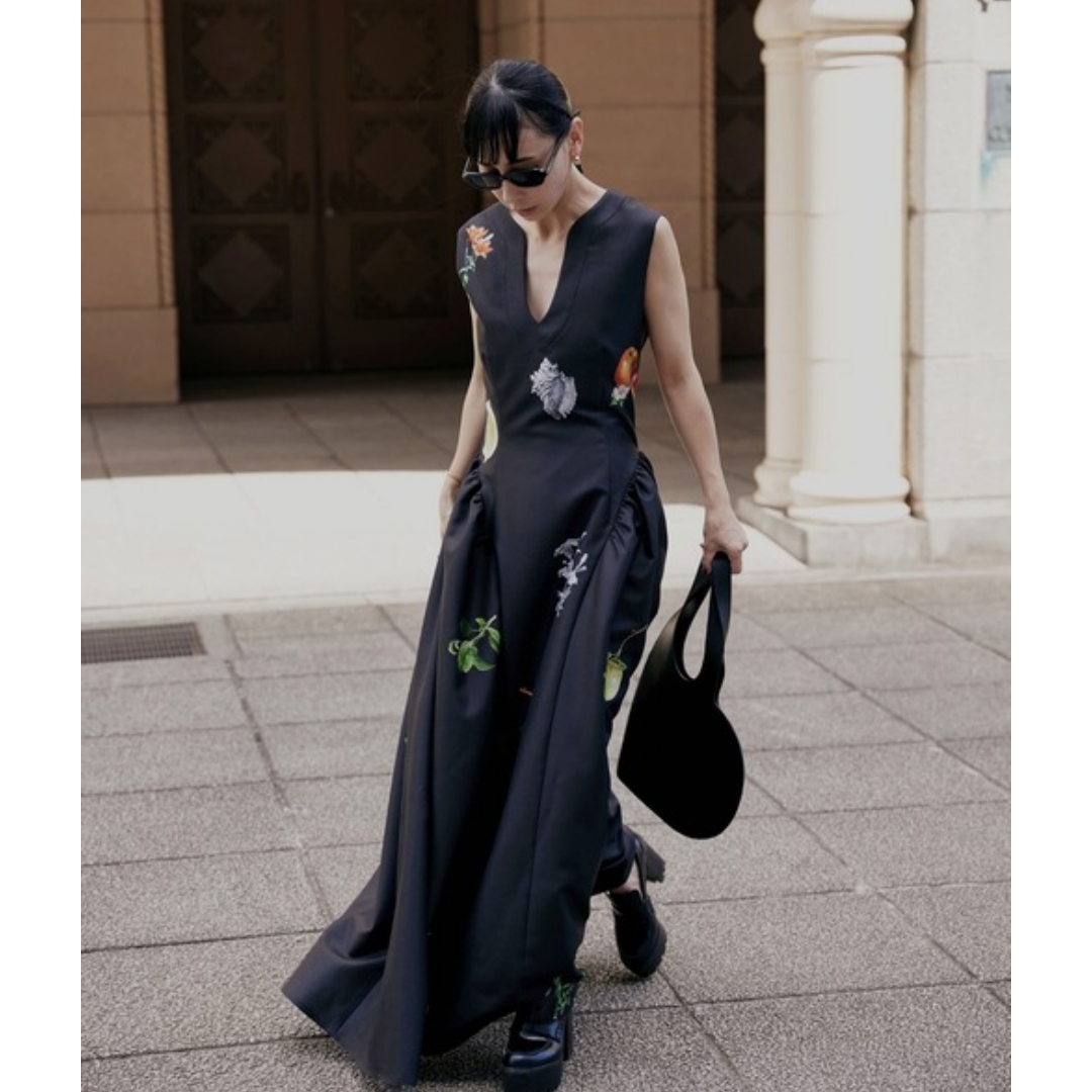 【胖虎家】夏季新款 代 原创设计图形印花水果裙收腰摩登连衣裙