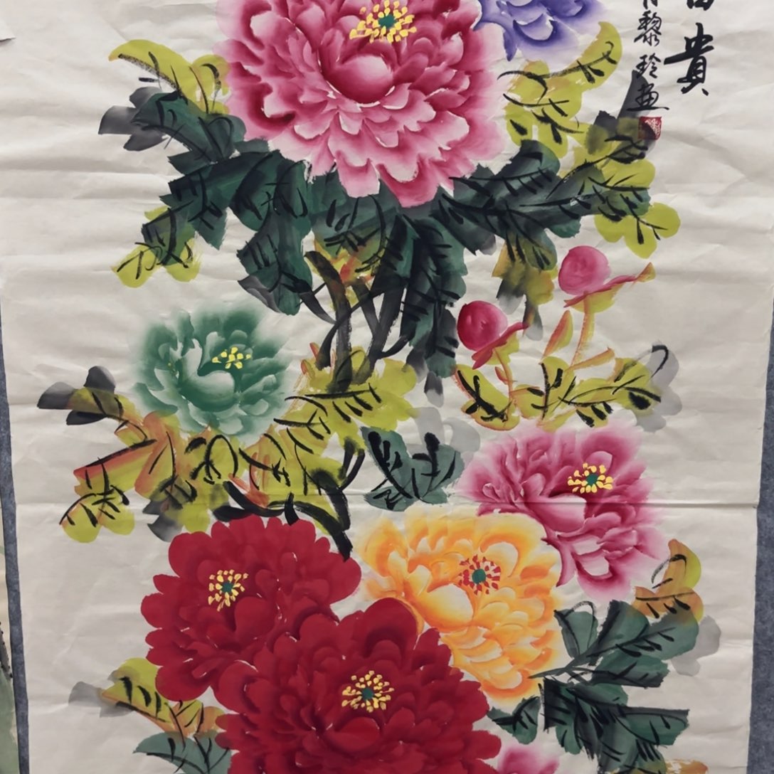 国画黎玲画家作品花鸟山水精品