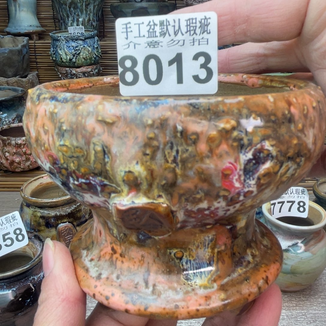 手工花盆默认瑕疵完美者勿拍