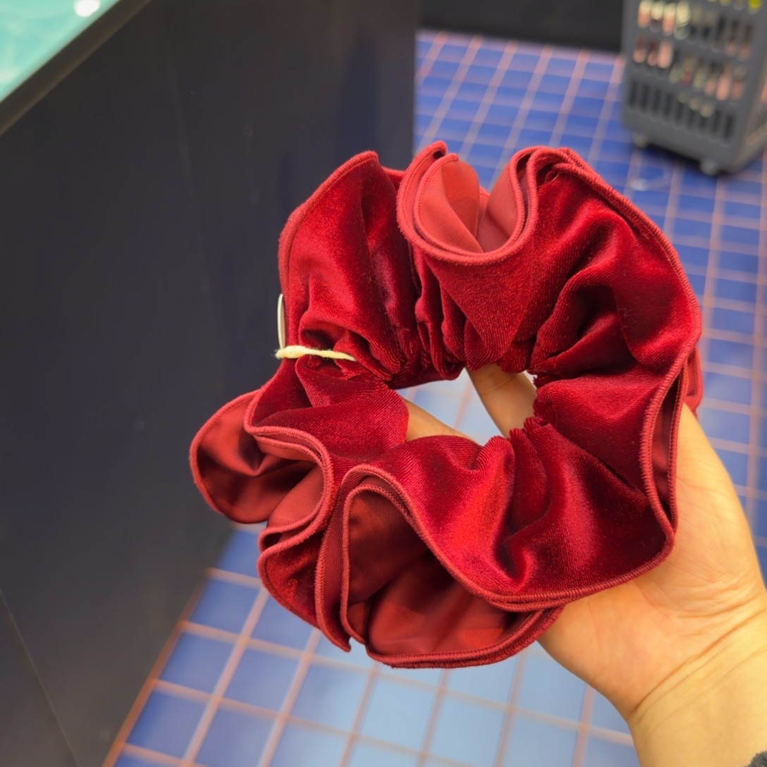 布艺非金属新款新年红色蛮腰大发圈