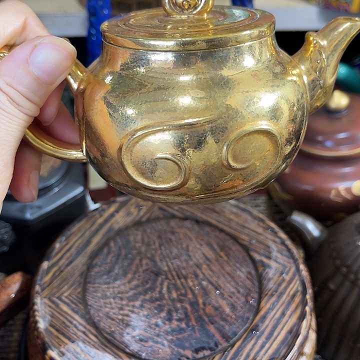 茶壶紫泥原矿泥料手工制作的一把泥料紫砂壶