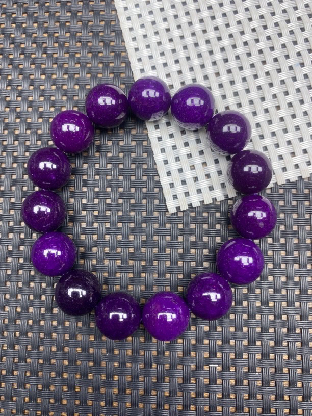 玉化紫舒14mm手串3153