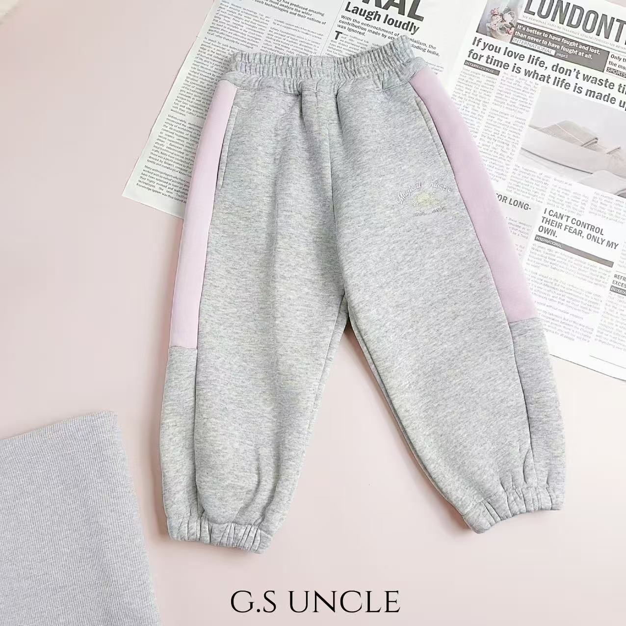 【】K009女宝秋冬季时尚百搭加绒裤子简约儿童童装宝宝休闲裤长裤