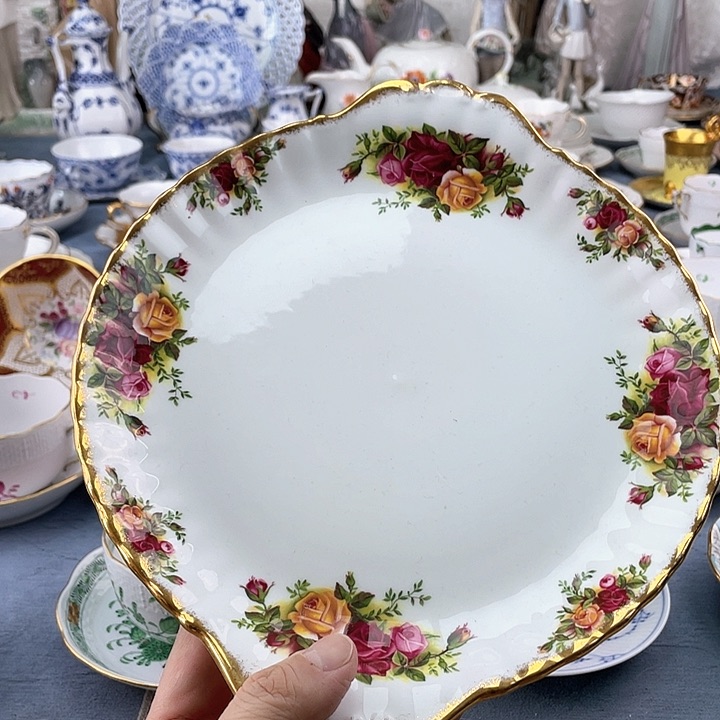 中古欧瓷咖啡杯盘子