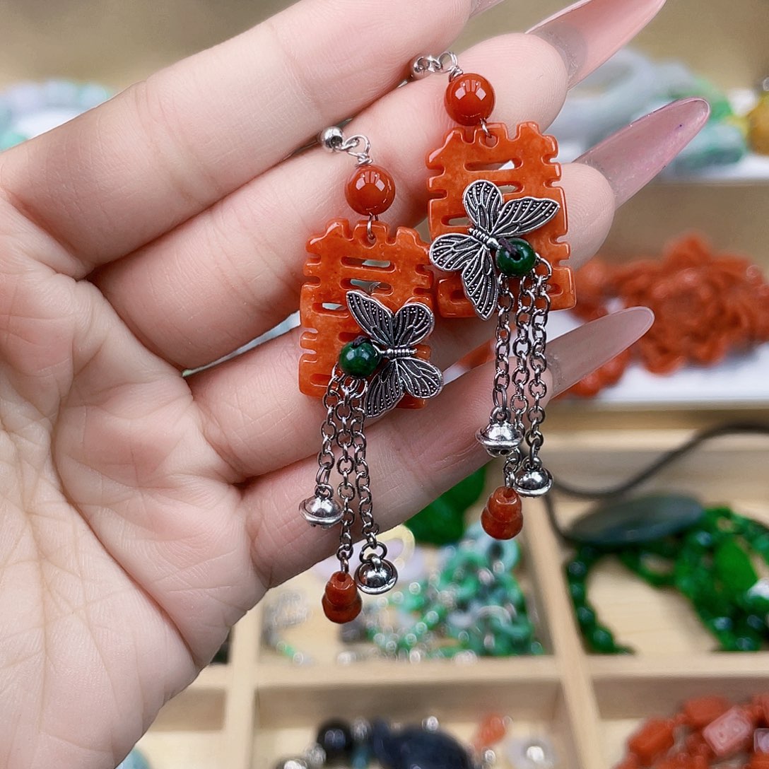 翡翠未镶嵌手链耳坠