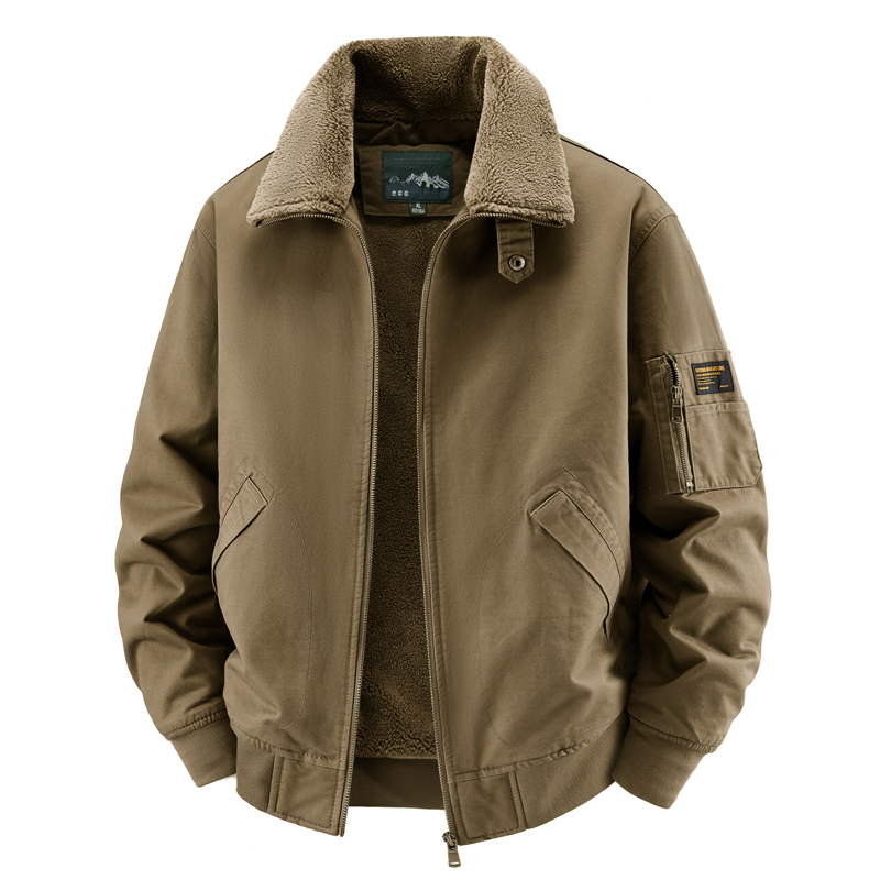 秋冬户外大码纯棉外套男休闲复古工装夹克男上衣宽松夹克上衣厚款