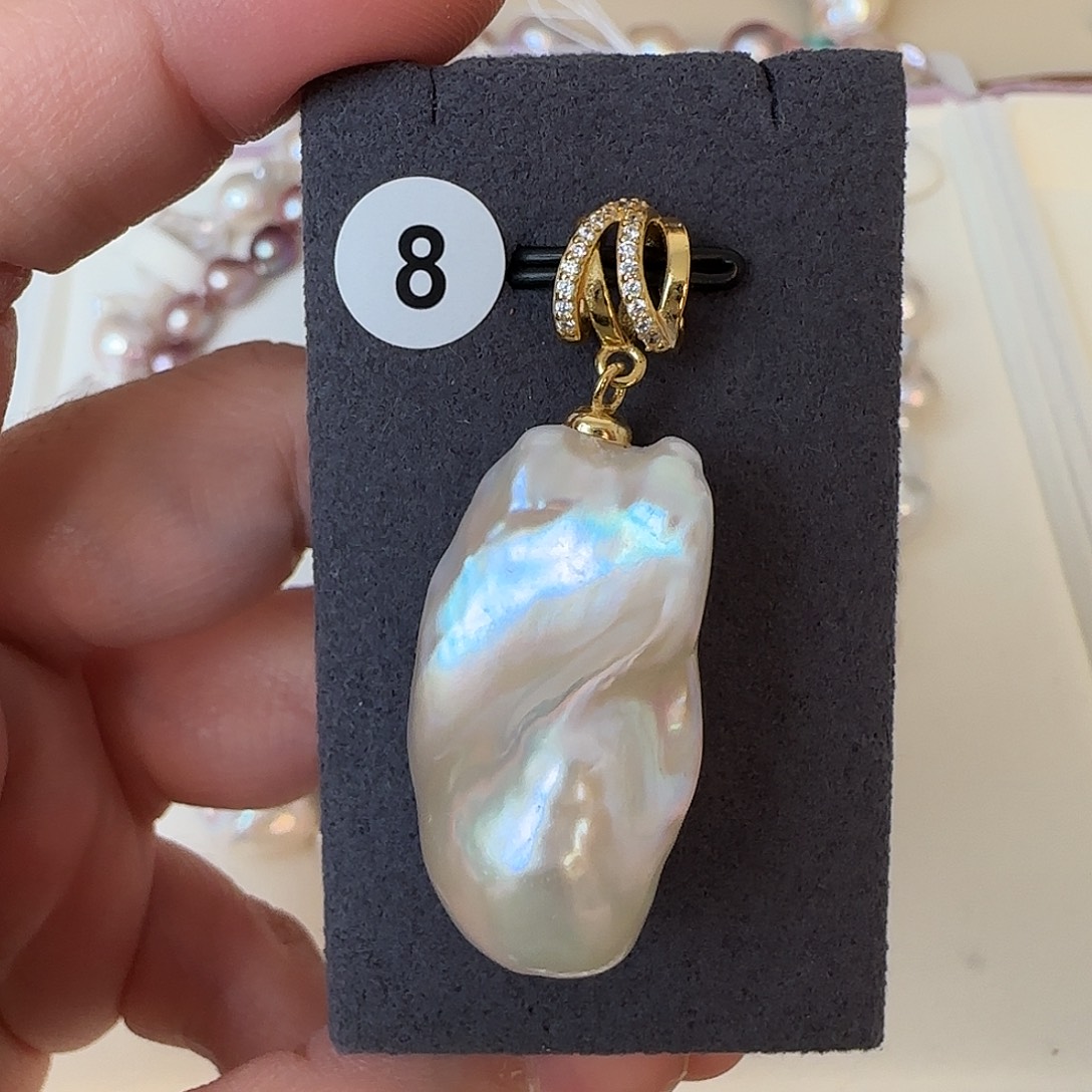 颈饰淡水珍珠银S925镶嵌