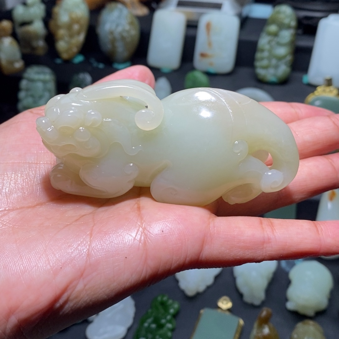 和田玉貔貅把件未镶嵌