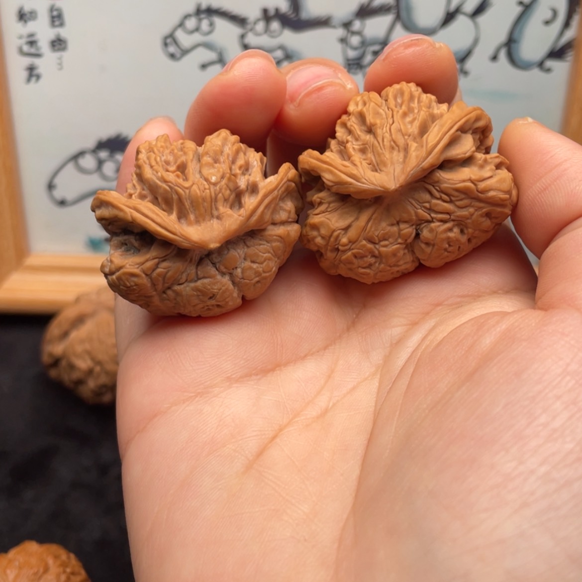 【闪购商品】文玩核桃把件诸***！全品蛇头