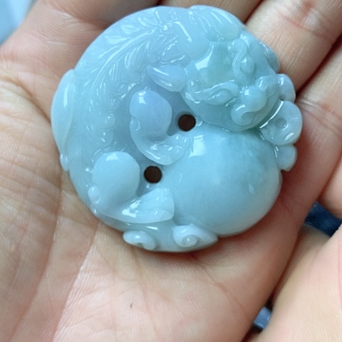 翡翠颈饰未镶嵌天然缅甸翡翠a货