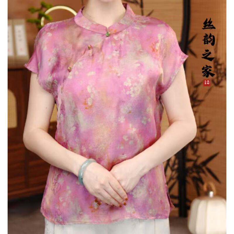 【海棠】缎面提花宽松重工上衣