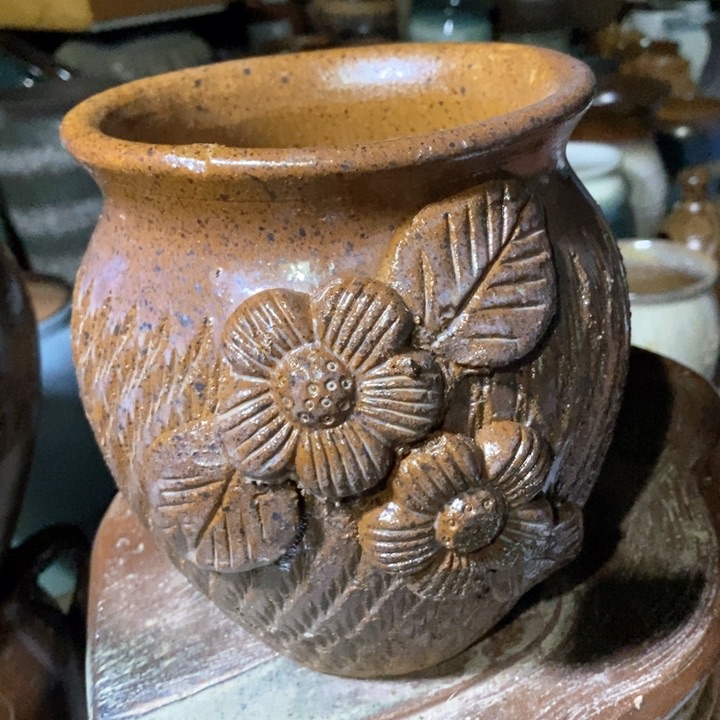 紫砂花盆高20口15瑕疵