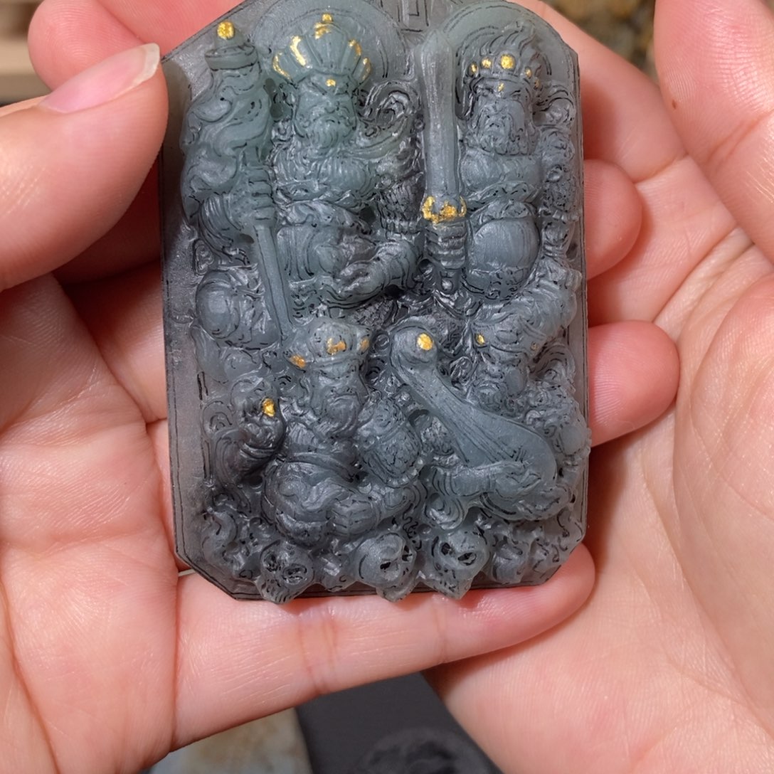 定制翡翠未镶嵌定制四大天王