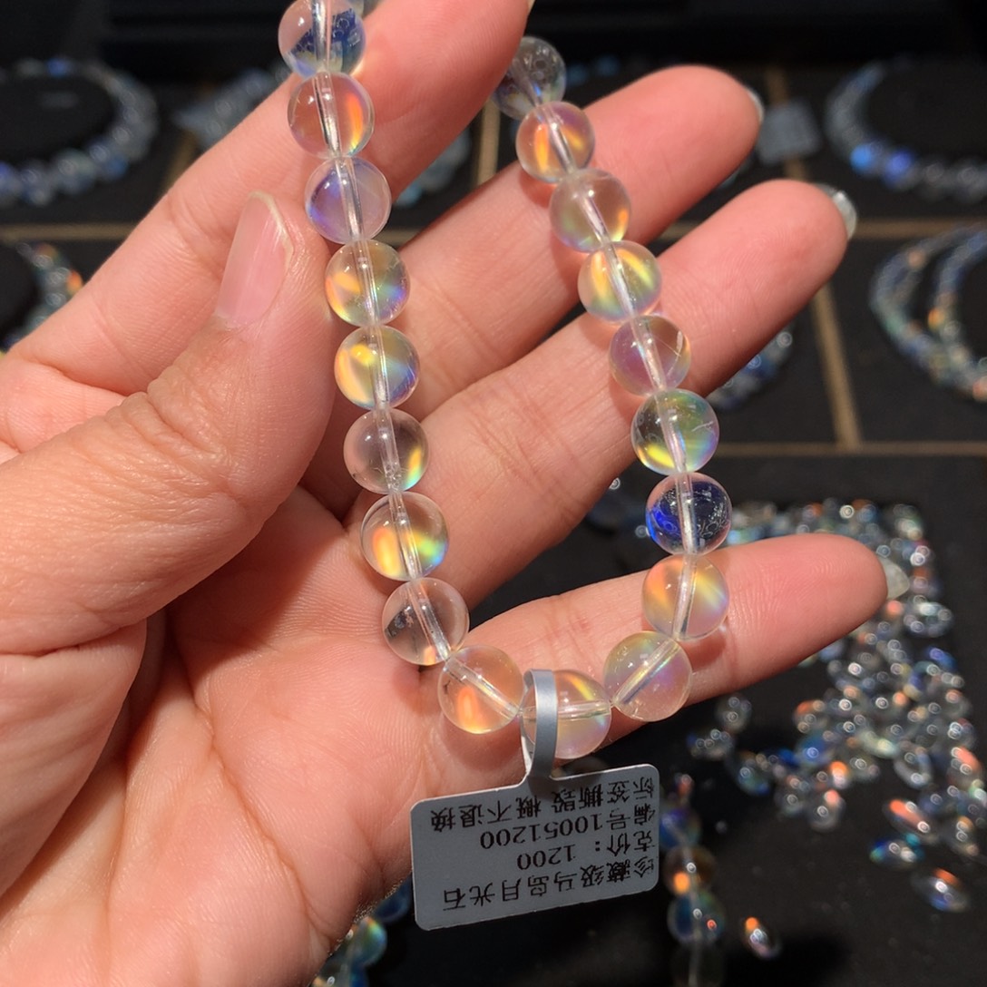 月光石手链8.6未镶嵌七*夏