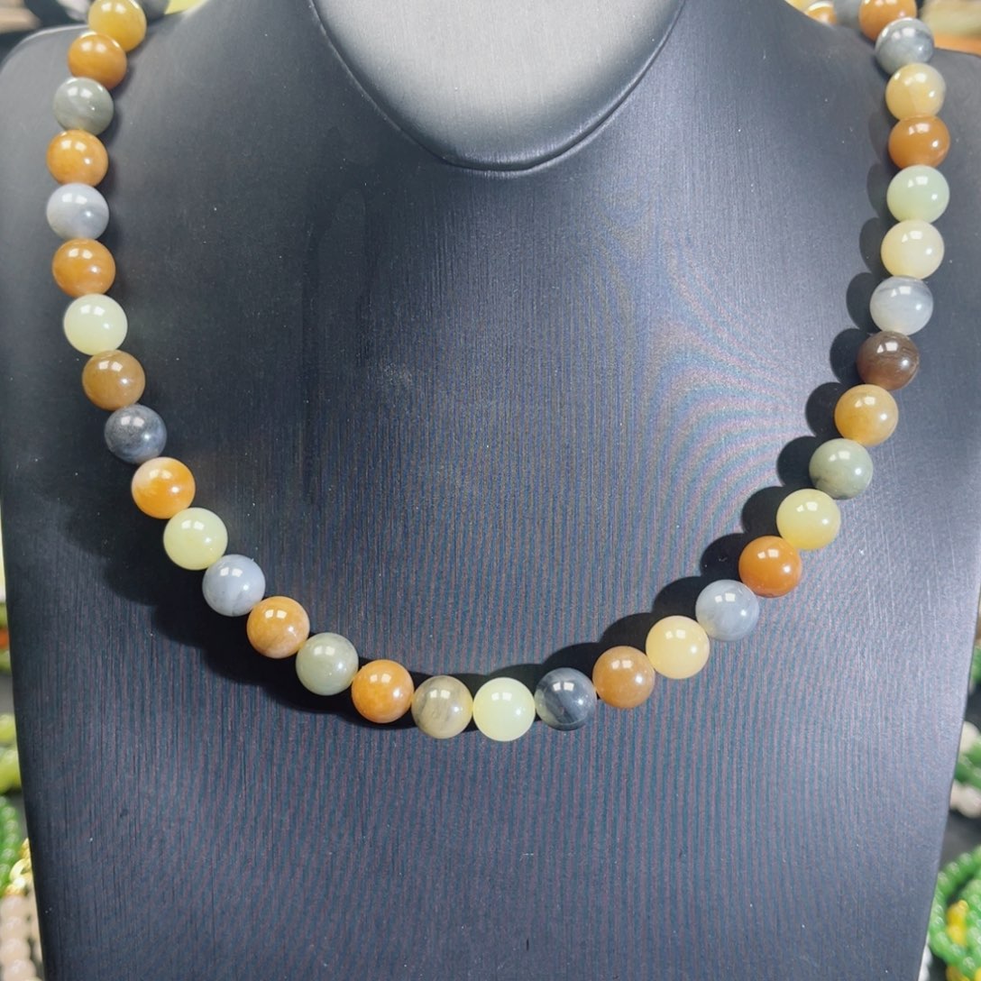 和田玉颈饰未镶嵌楼兰卡10项链