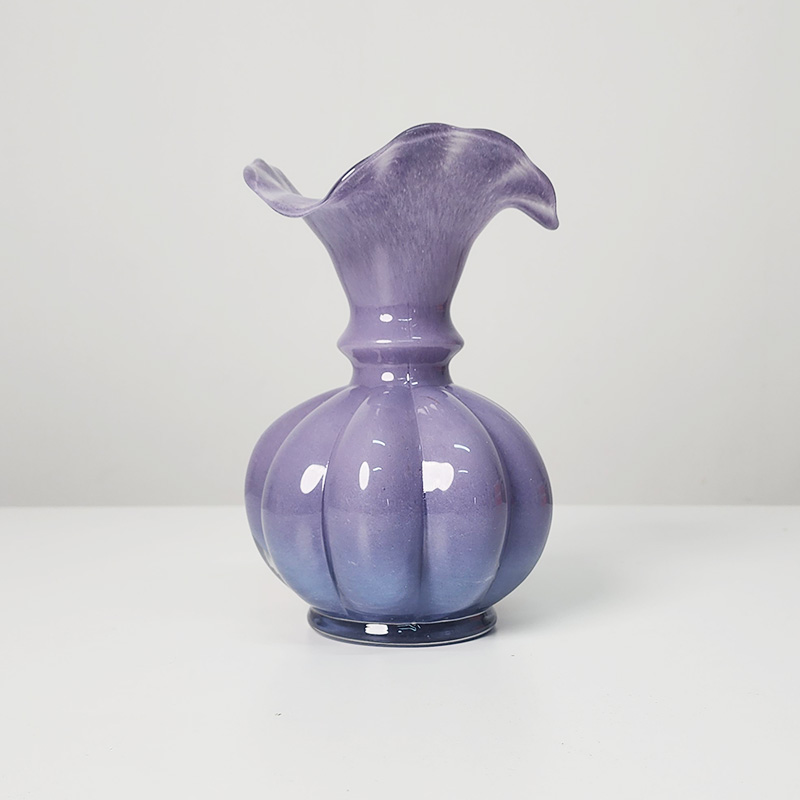 【高23cm】摩瑟家居【紫色大芬顿】HCDF花瓶摆件玻璃陶瓷花盆