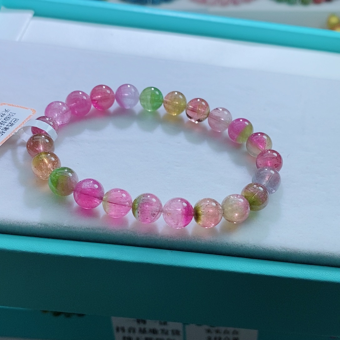 碧玺手链未镶嵌牡***园8.8mm左右