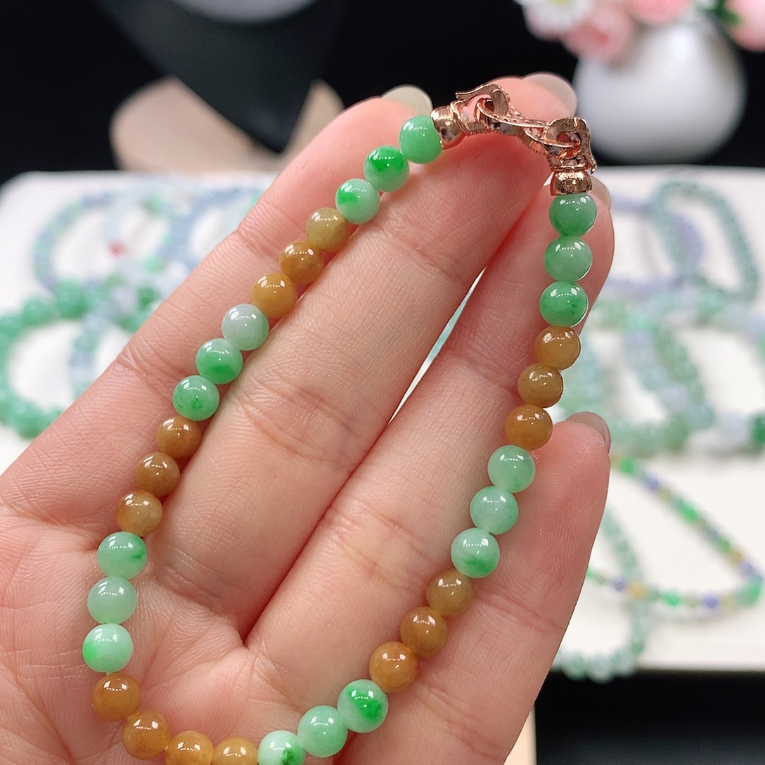 翡翠未镶嵌手链5mm