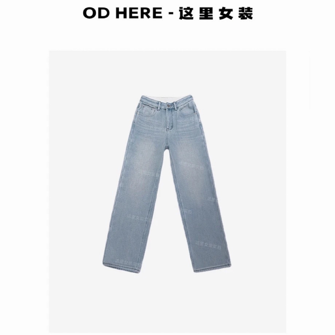 OD HERE加绒加厚不臃肿的直筒裤