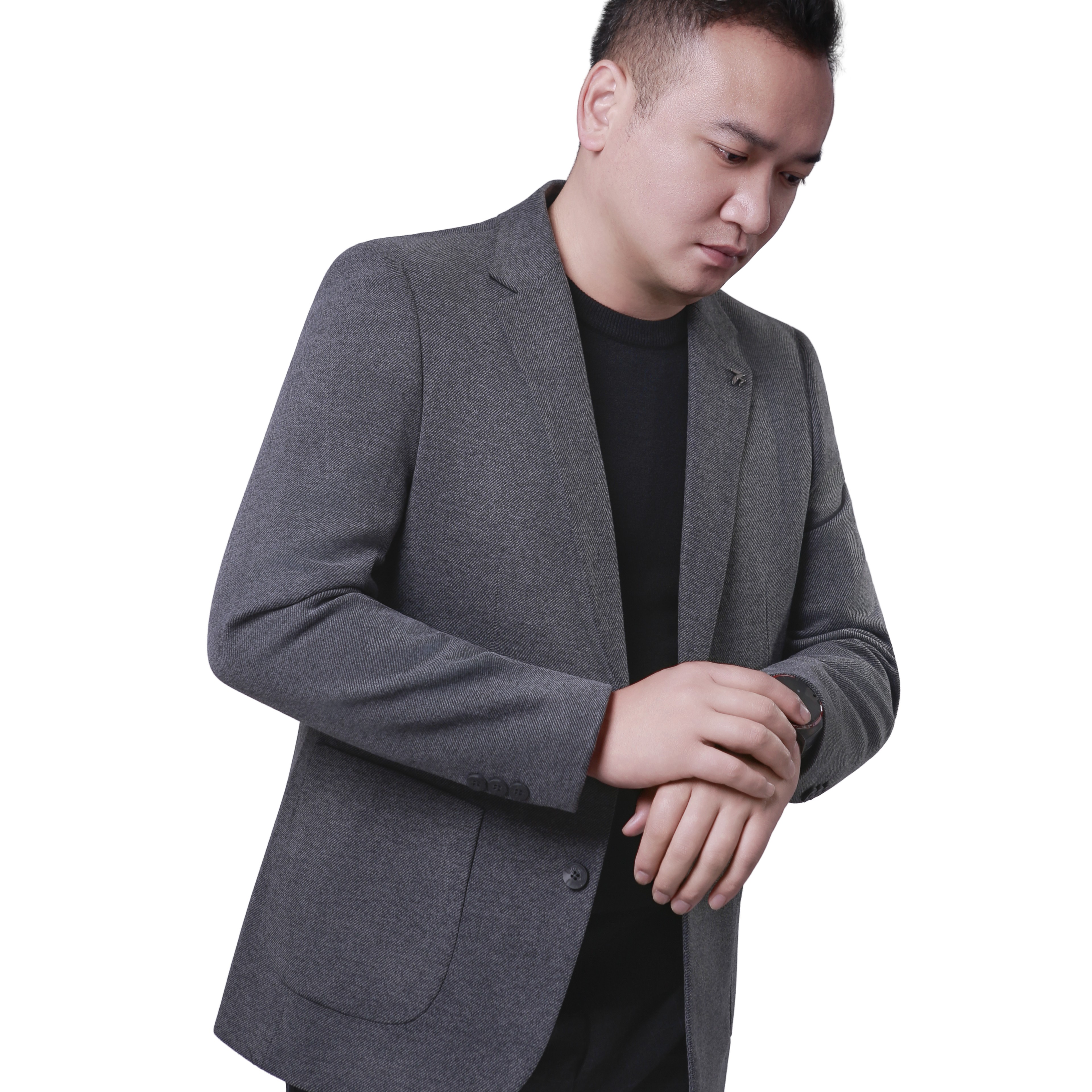 微商务休闲男士西装秋冬季爆款