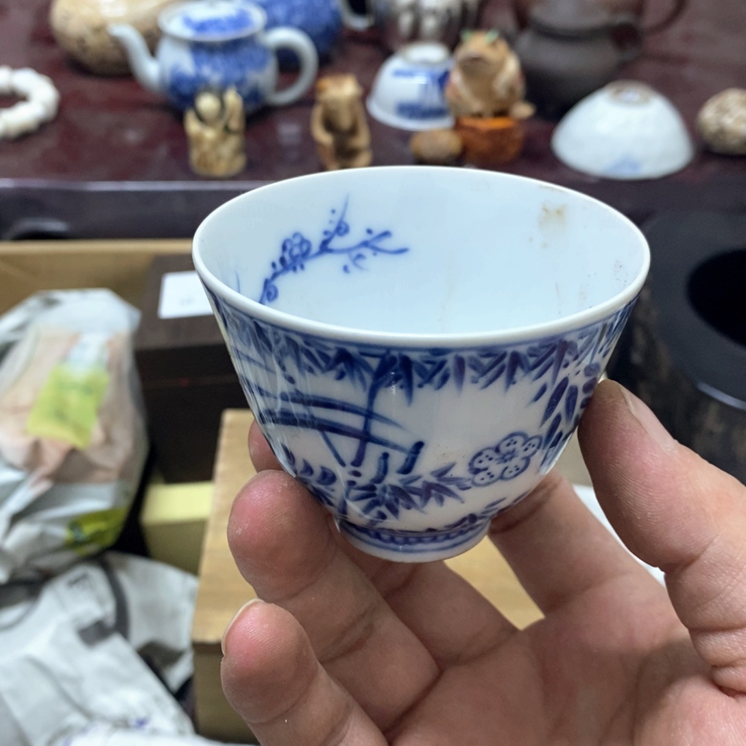 茶盏密胺手绘陶瓷杯子