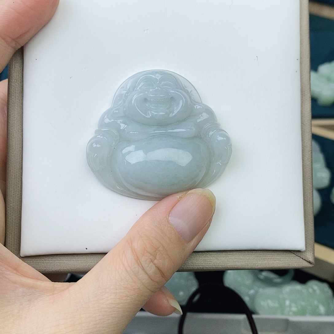 浮***梦翡翠未镶嵌颈饰佛公