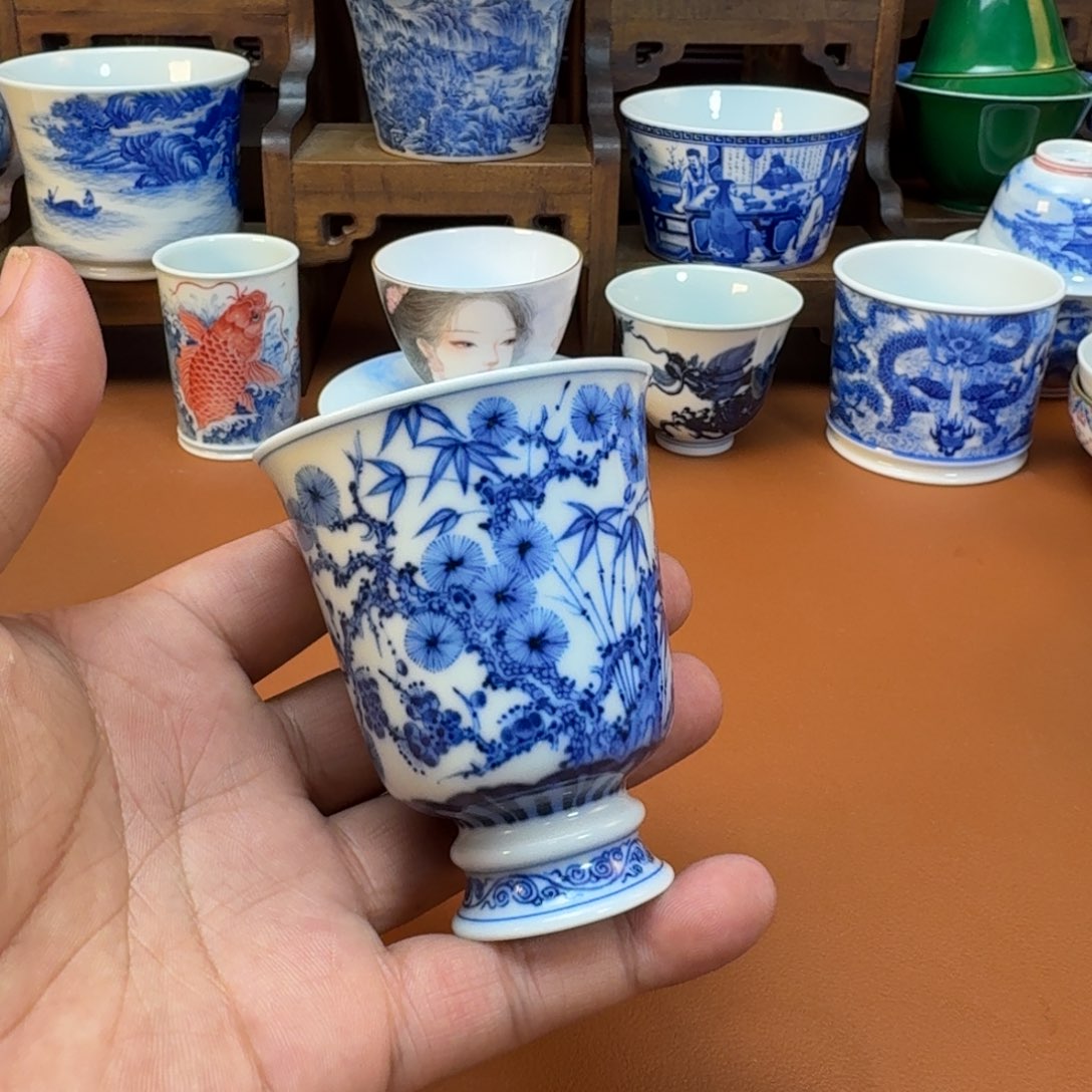 大***成杯子陶景德镇全手工手绘陶瓷