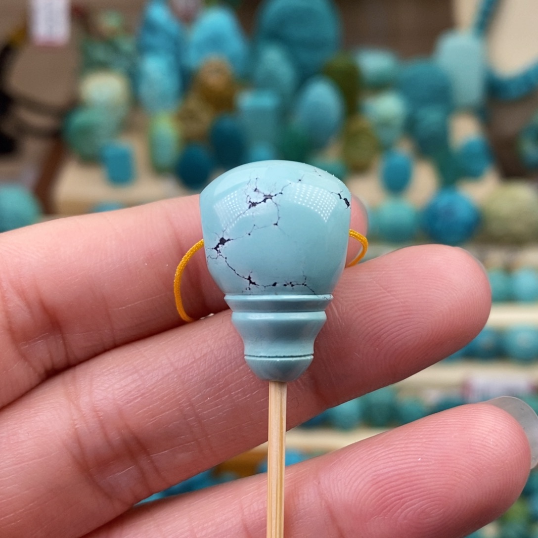 绿松石珠宝奇石未镶嵌15.5mm