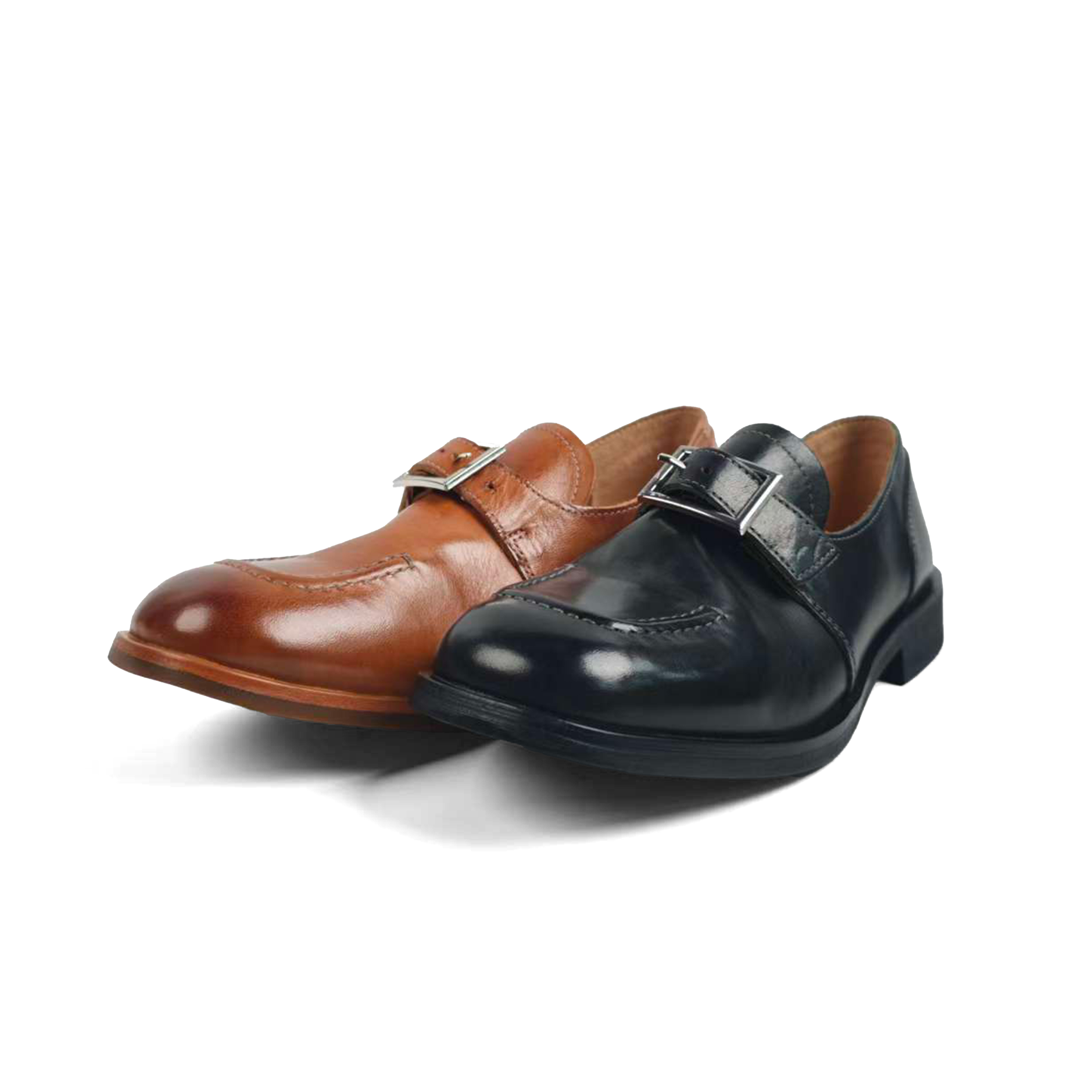 单鞋乐福鞋皮鞋固特异一脚蹬擦色雕花复古港风女鞋0110